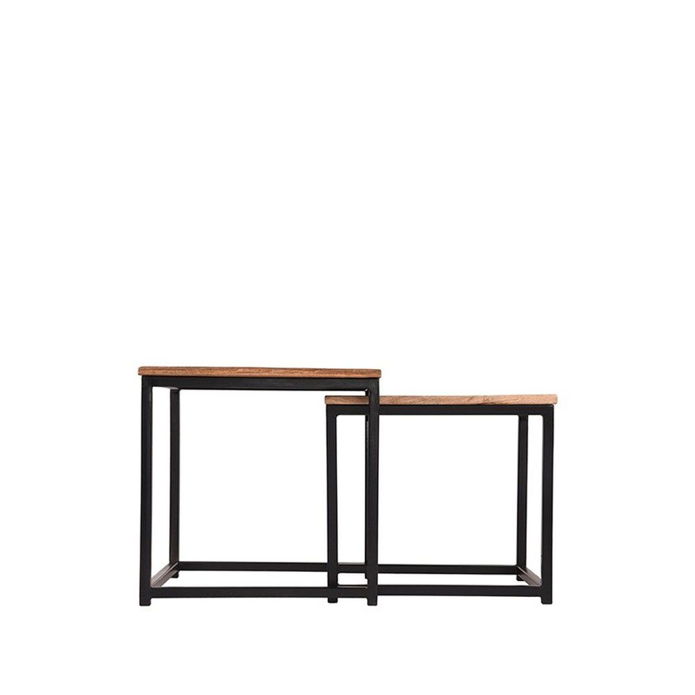Sada 2 odkládací stolků z mangového dřeva LABEL51 Twain, šířka 45 cm a 39 cm - Bonami.cz