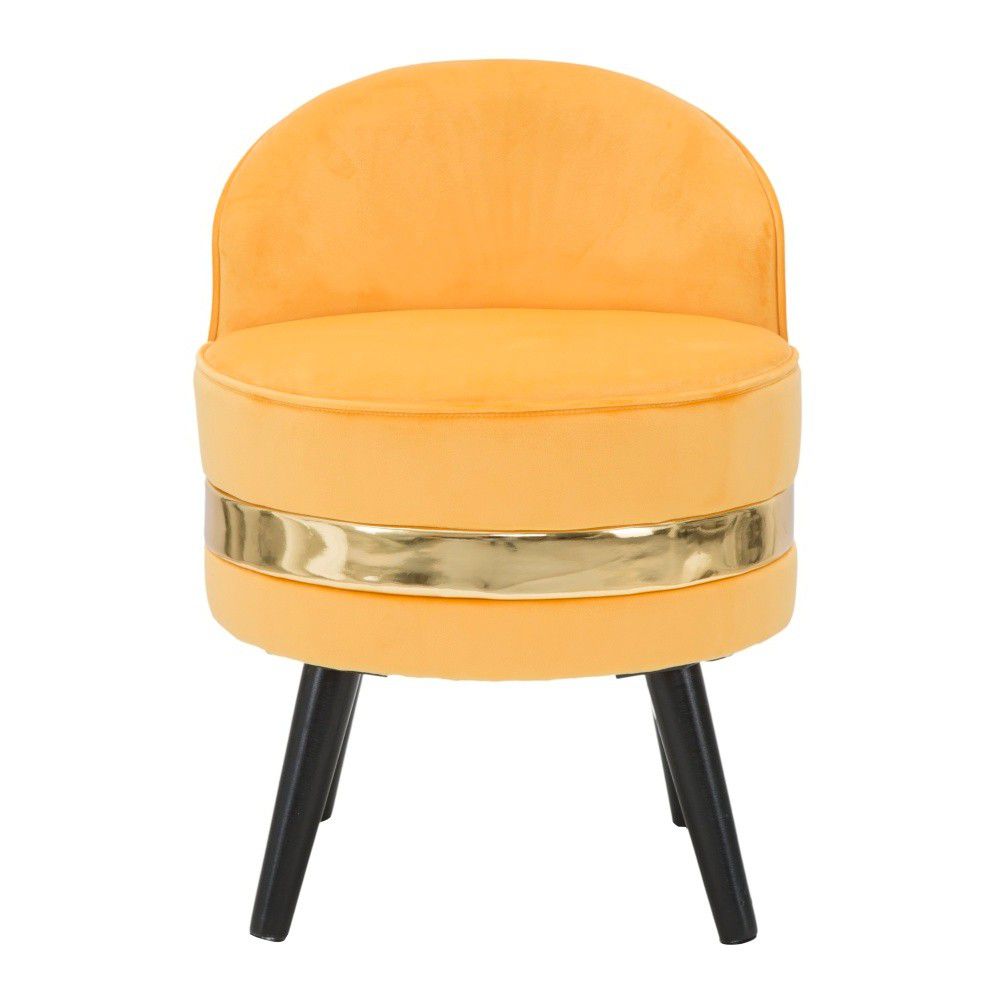 Oranžová sametová mini stolička Mauro Ferretti Faria 45x62 cm - Bonami.cz