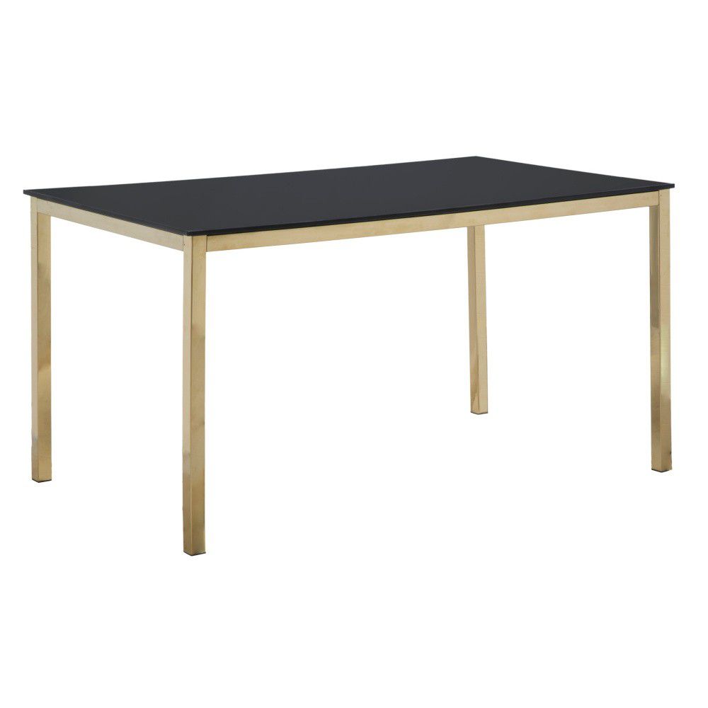 Jídelní stůl v černo-zlaté barvě Mauro Ferretti Glam, 75 x 140 cm - Bonami.cz