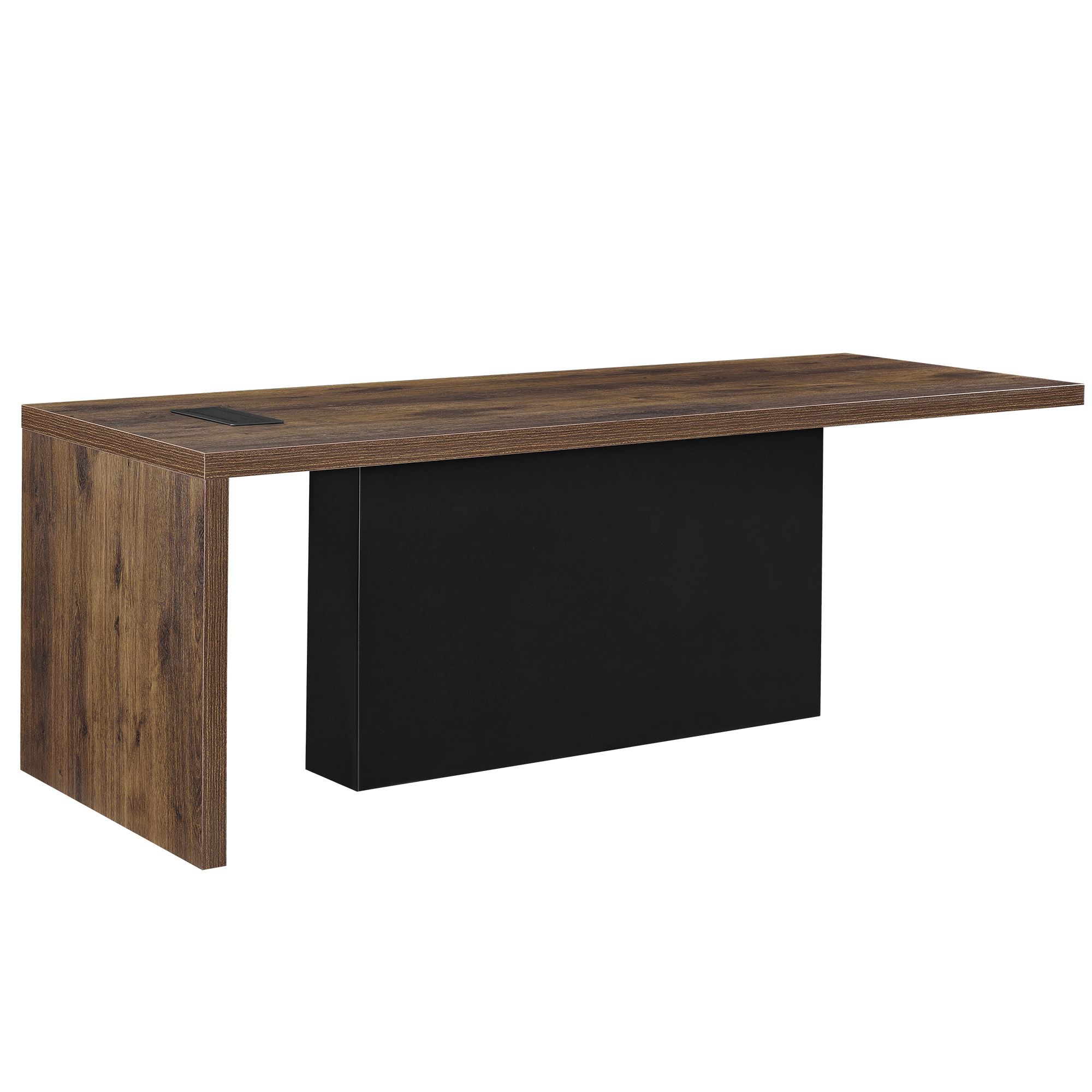 [neu.haus]® Designový kancelářský stůl - imitace tmavého kouřového dubového dřeva - 220 x 80 x 77 cm - H.T. Trade Service GmbH & Co. KG