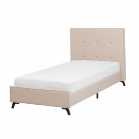 Čalouněná béžová postel 90x200 cm AMBASSADOR