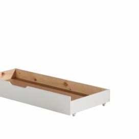 Bílá borovicová zásuvka k posteli Vipack Jumper 130 x 61,9 cm