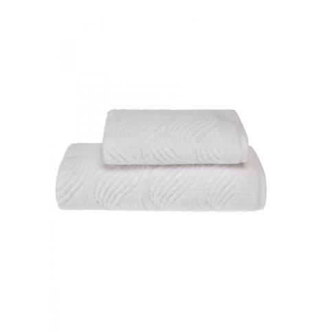 Soft Cotton Sada Ručníků WAVE 50x100 cm + 75x150 cm Bílá - VIP interiér