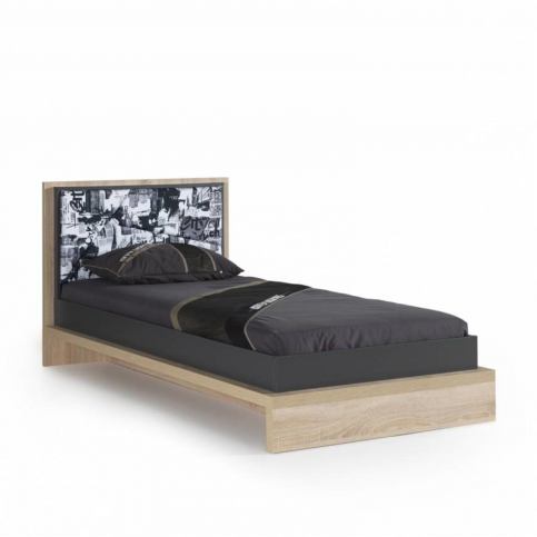 Dětská postel 100x200 s polstrovaným čelem City - Nábytek aldo - NE