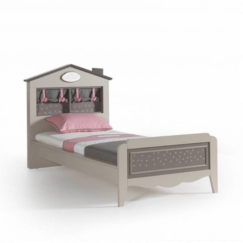 Dětská postel pro holku 100x200 Houses - Nábytek aldo - NE