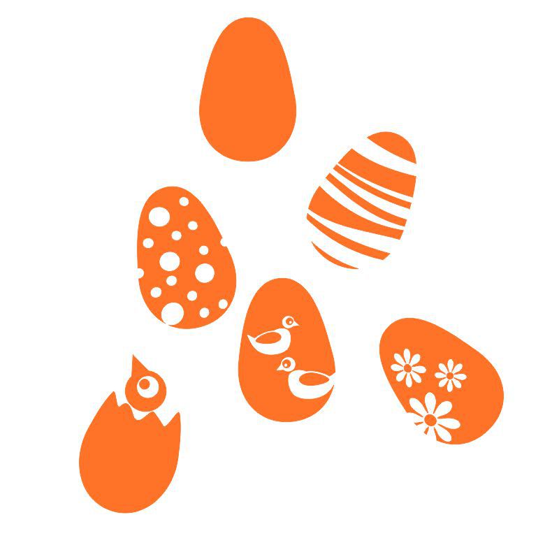 Pieris design Velikonoční vajíčka - samolepky na okno bílá - Pieris design