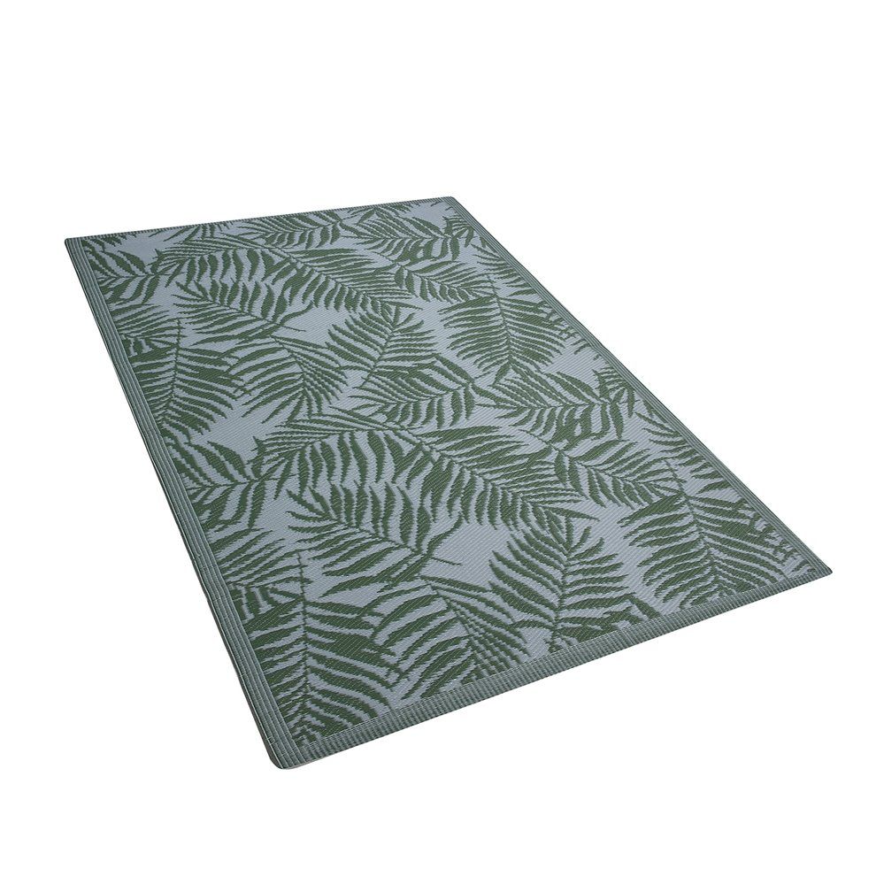 Venkovní koberec s motivem palmových listů světle zelený 120 x 180 cm KOTA - Beliani.cz