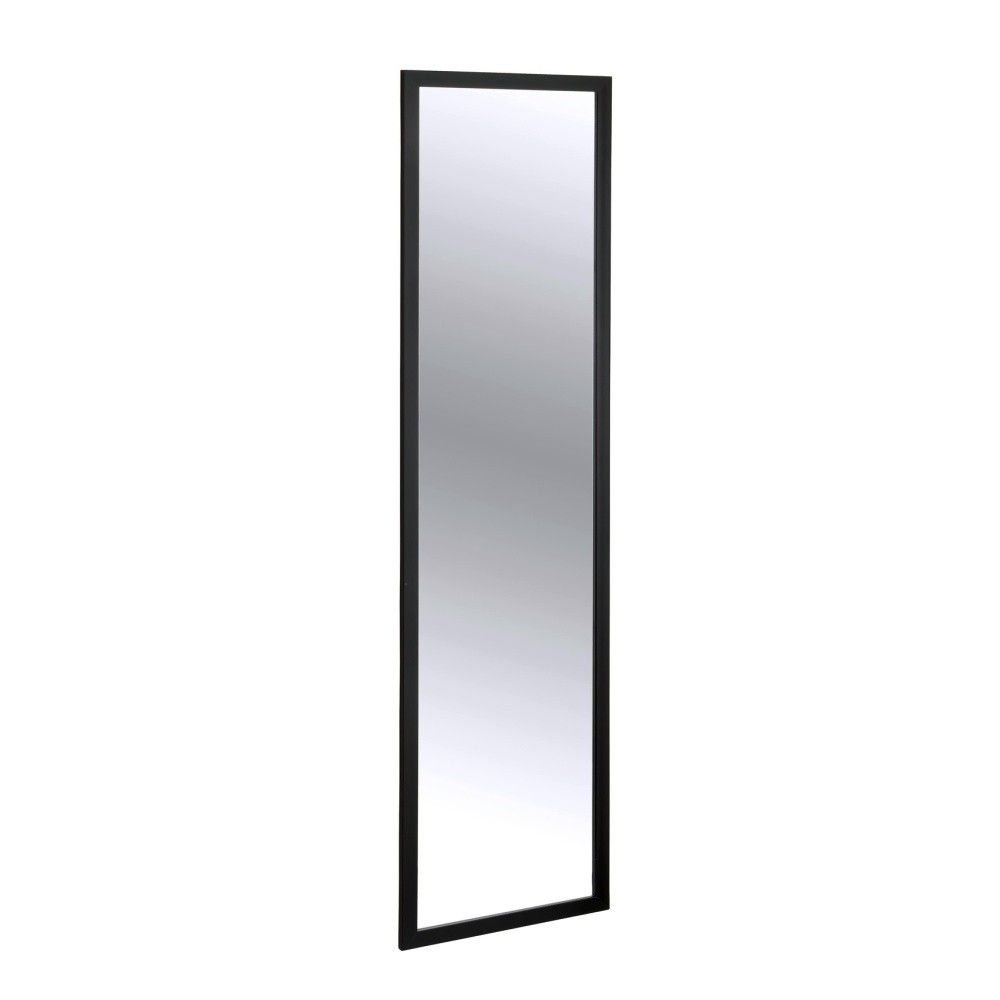 Černé závěsné zrcadlo na dveře Wenko Home, výška 120 cm - Bonami.cz