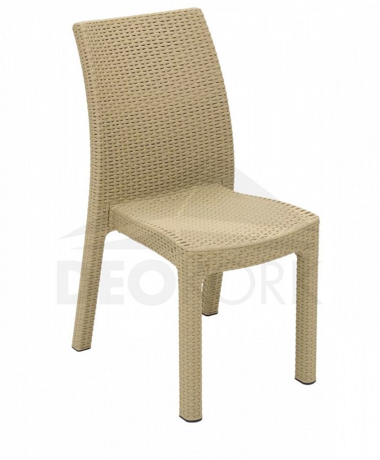 Deokork Zahradní židle z umělého ratanu PUKET (písková) - ATAN Nábytek