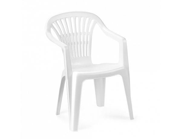 Plastová zahradní židle Scilla bílá - FORLIVING