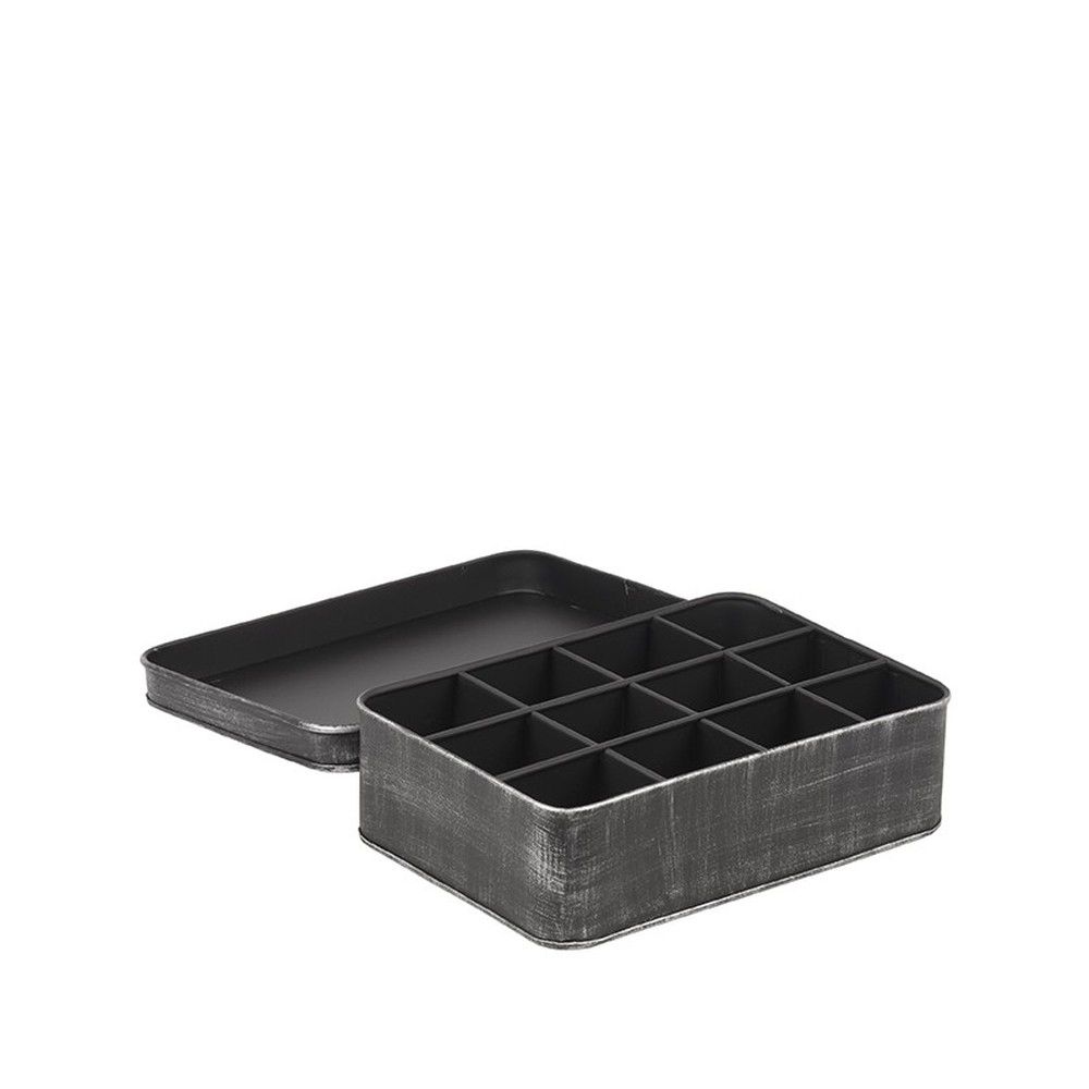 Černá kovová krabice na čaj LABEL51 - Bonami.cz