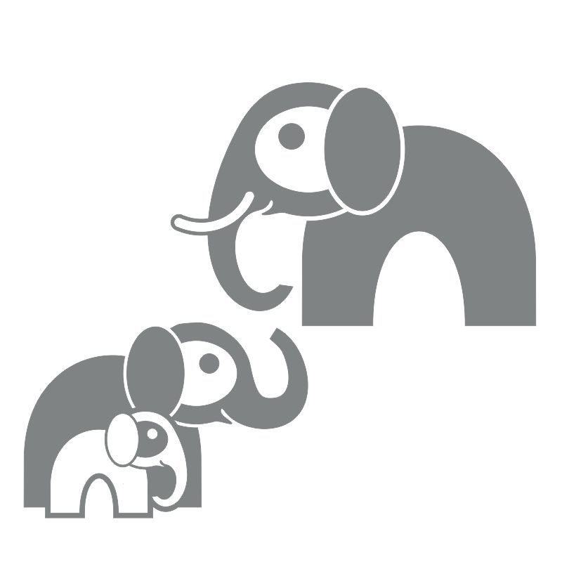  Sloni - samolepka na zeď  - Pieris design