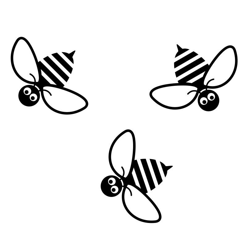 Pieris design Včely - samolepky na zeď bílá - Pieris design