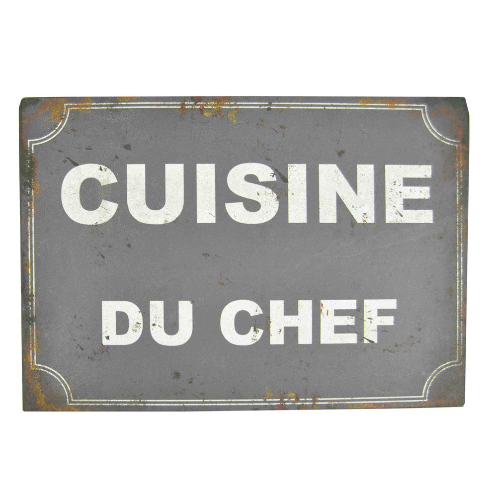 Kovovo-skleněná cedule 30x21 cm Cuisine Du Chef – Antic Line - Bonami.cz