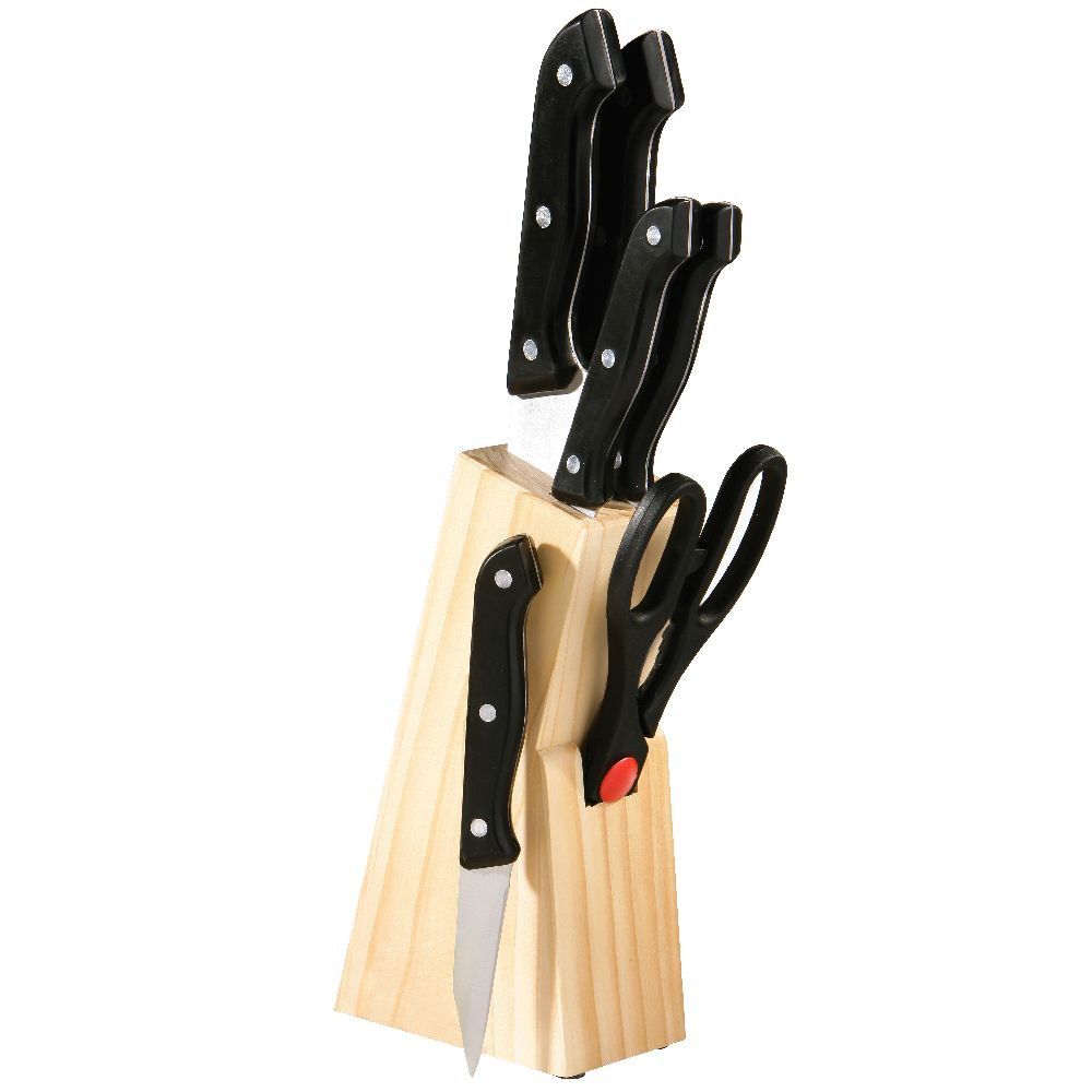 Set 6 nožů s dřevěným blokem Premier Housewares Wooden - Bonami.cz