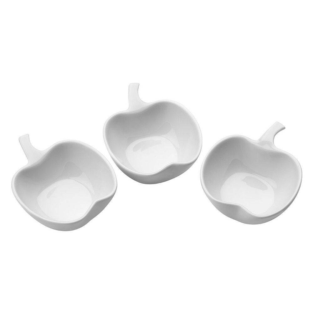Sada 3 porcelánových servírovacích misek Premier Housewares Apple Shape - Bonami.cz