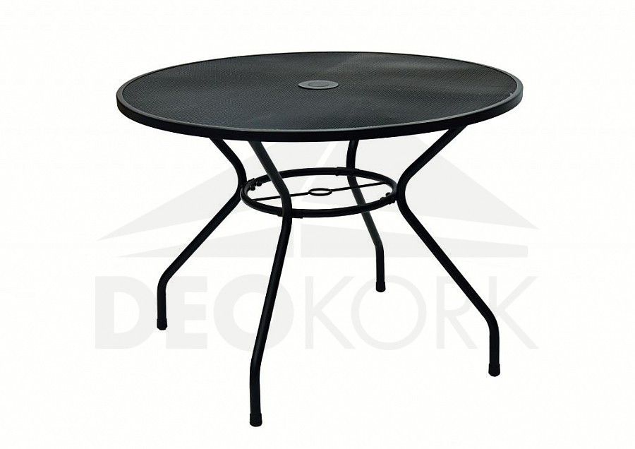 Deokork Kovový stůl TAMPA ø 100 cm (černá) - ATAN Nábytek