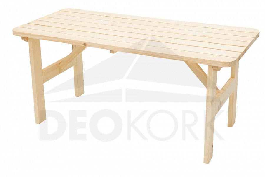 Deokork Masivní dřevěný zahradní stůl z borovice dřevo 32 mm - ATAN Nábytek