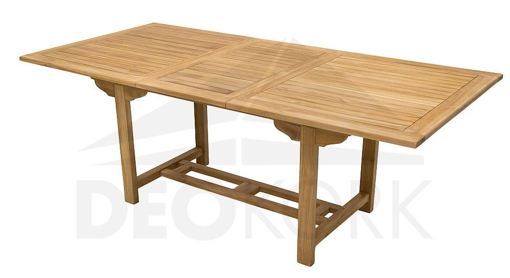 Deokork Zahradní obdelníkový stůl MONTANA 160/210 x 100 cm (teak) - ATAN Nábytek