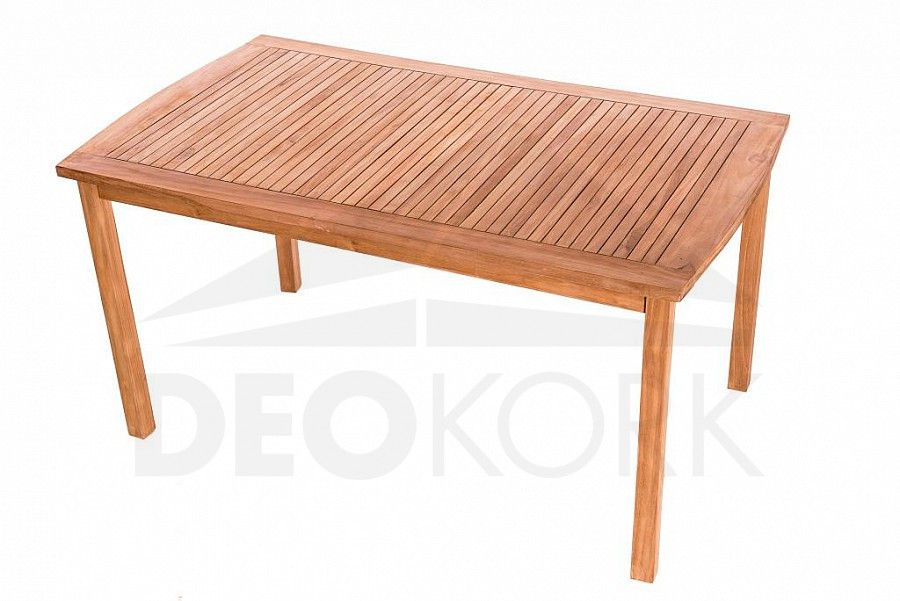 Deokork Zahradní pevný stůl obdelník HARMONY 150x90 cm (teak) - ATAN Nábytek