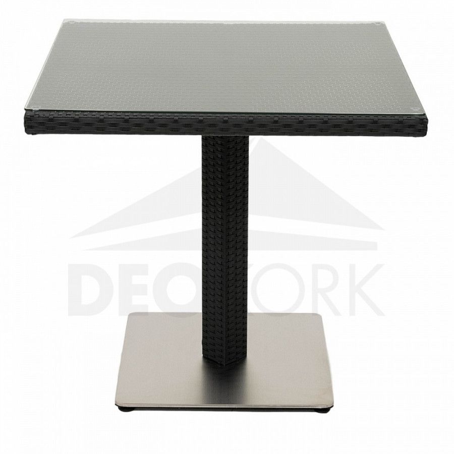 Deokork Zahradní ratanový stůl GINA 80x80 cm (černá) - ATAN Nábytek