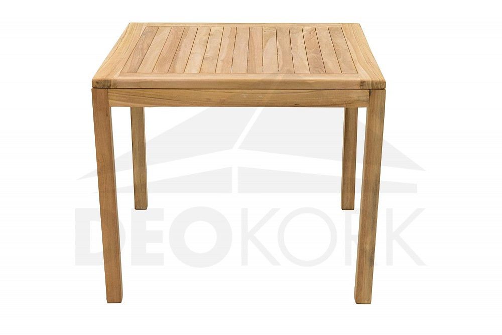 Deokork Zahradní stůl pevný FLORA 90x90 cm (teak) - ATAN Nábytek