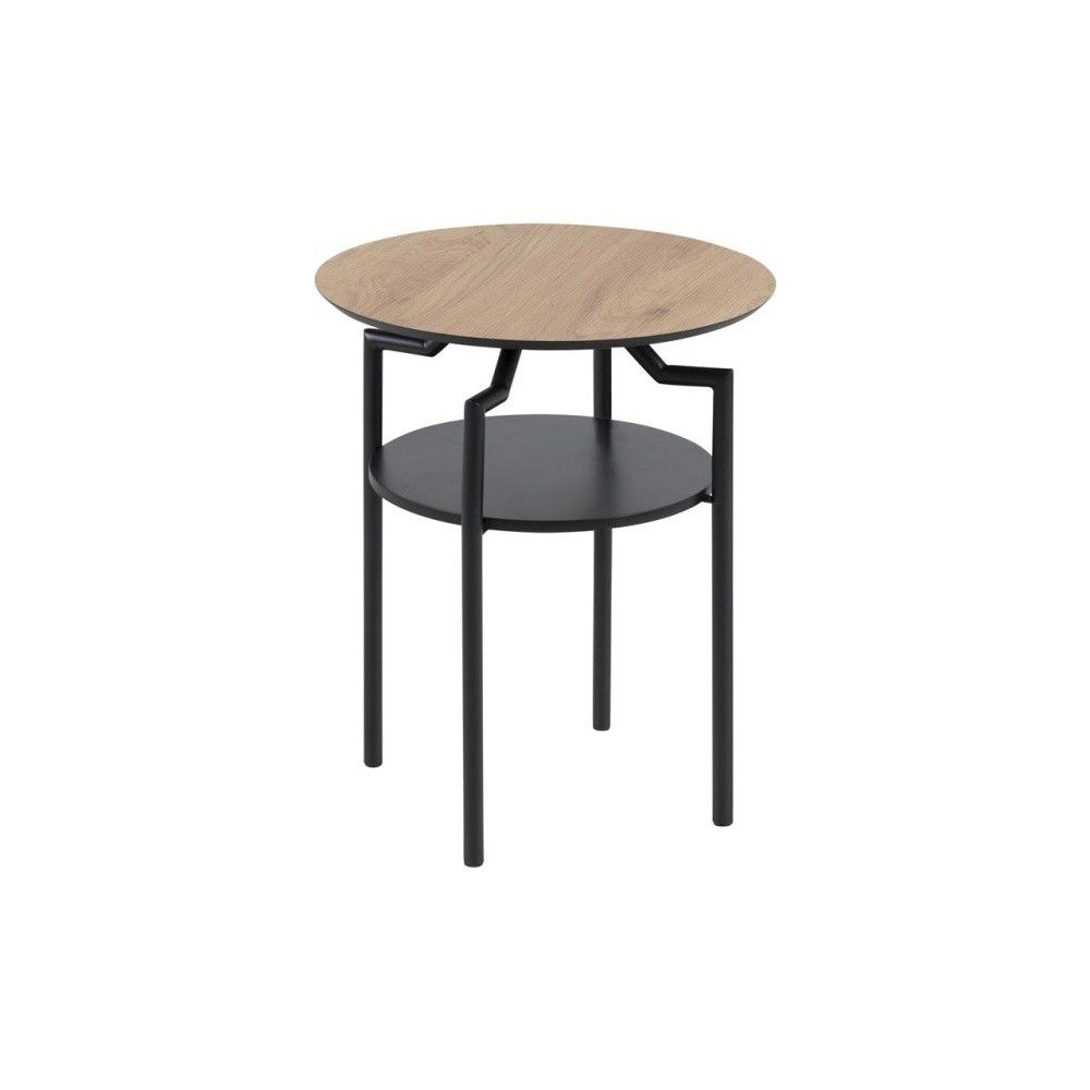 Černo-hnědý odkládací stolek Actona Goldington, ⌀ 45 cm - Designovynabytek.cz