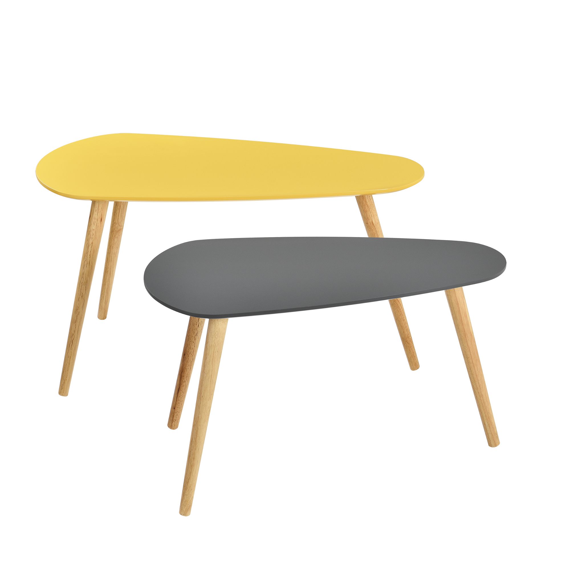 [en.casa] Konferenční stolek AAFU-0804 hořčičně žlutý a šedý - H.T. Trade Service GmbH & Co. KG