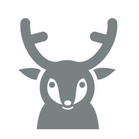  Vykukující jelen - samolepka na zeď 