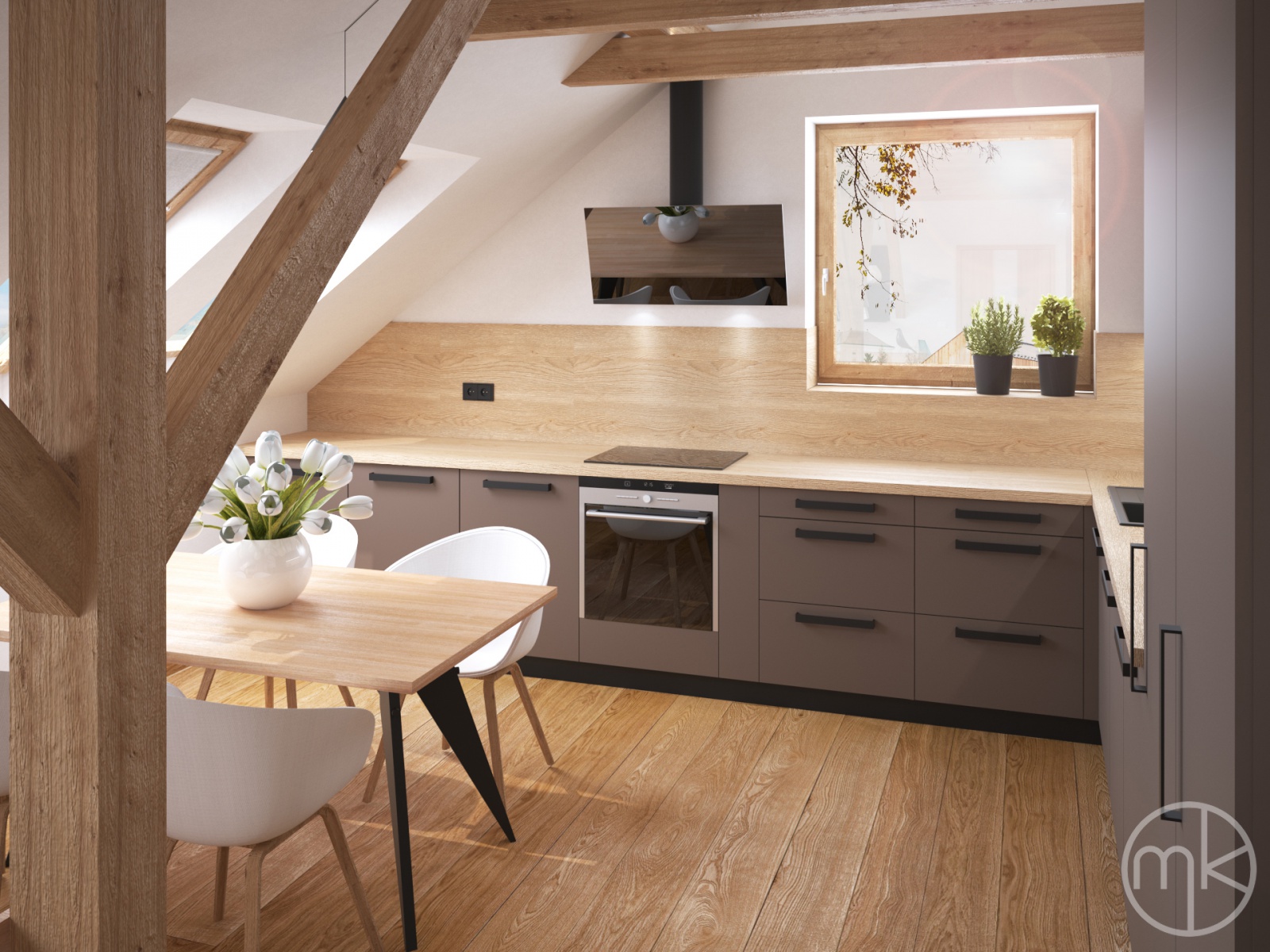 moderni kuchyn drevo - MK arch