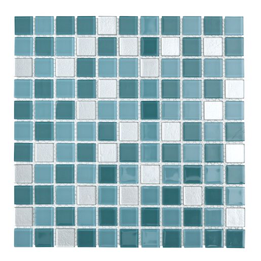Skleněná mozaika Premium Mosaic tyrkysová 30x30 cm lesk MOS25MIX12 (bal.1,020 m2) - Siko - koupelny - kuchyně