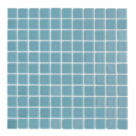 Skleněná mozaika Premium Mosaic tyrkysová 30x30 cm lesk MOS25TU (bal.1,020 m2)