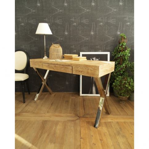 Pracovní stůl s deskou z akátového dřeva Orchidea Milano Brooklyn - Bonami.cz