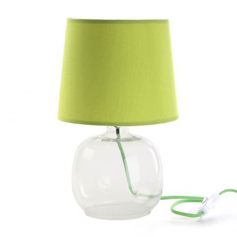 Zelená skleněná stolní lampa Versa Bobby, ø 22 cm - Bonami.cz