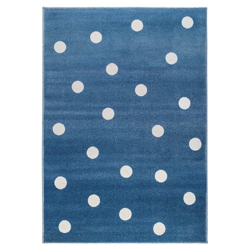 Modrý koberec s puntíky KICOTI Azure, 200 x 280 cm - Bonami.cz