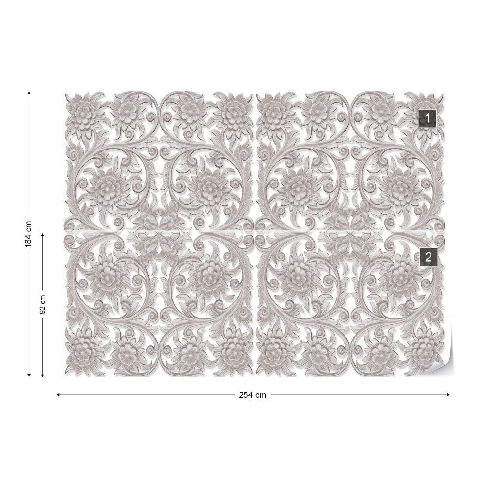 Fototapeta GLIX - 3D Vintage Pattern + lepidlo ZDARMA Papírová tapeta  - 254x184 cm - GLIX DECO s.r.o.