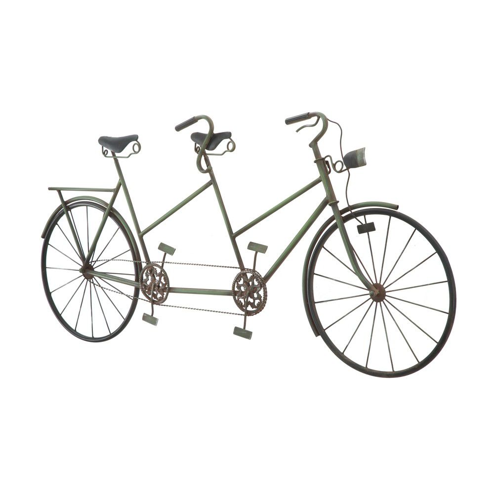 Nástěnná dekorace Mauro Ferretti Bike, 117,5x3,5x53 cm, zelená/šedá - Bonami.cz