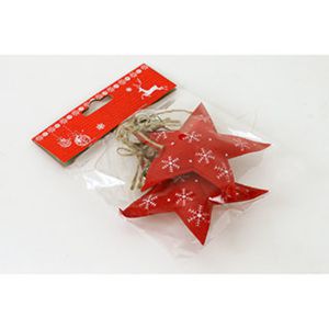 Autronic Vánoční plstěná dekorace na povešení, hvězdička, barva červená, cena za jedno balení AC797249 - Favi.cz