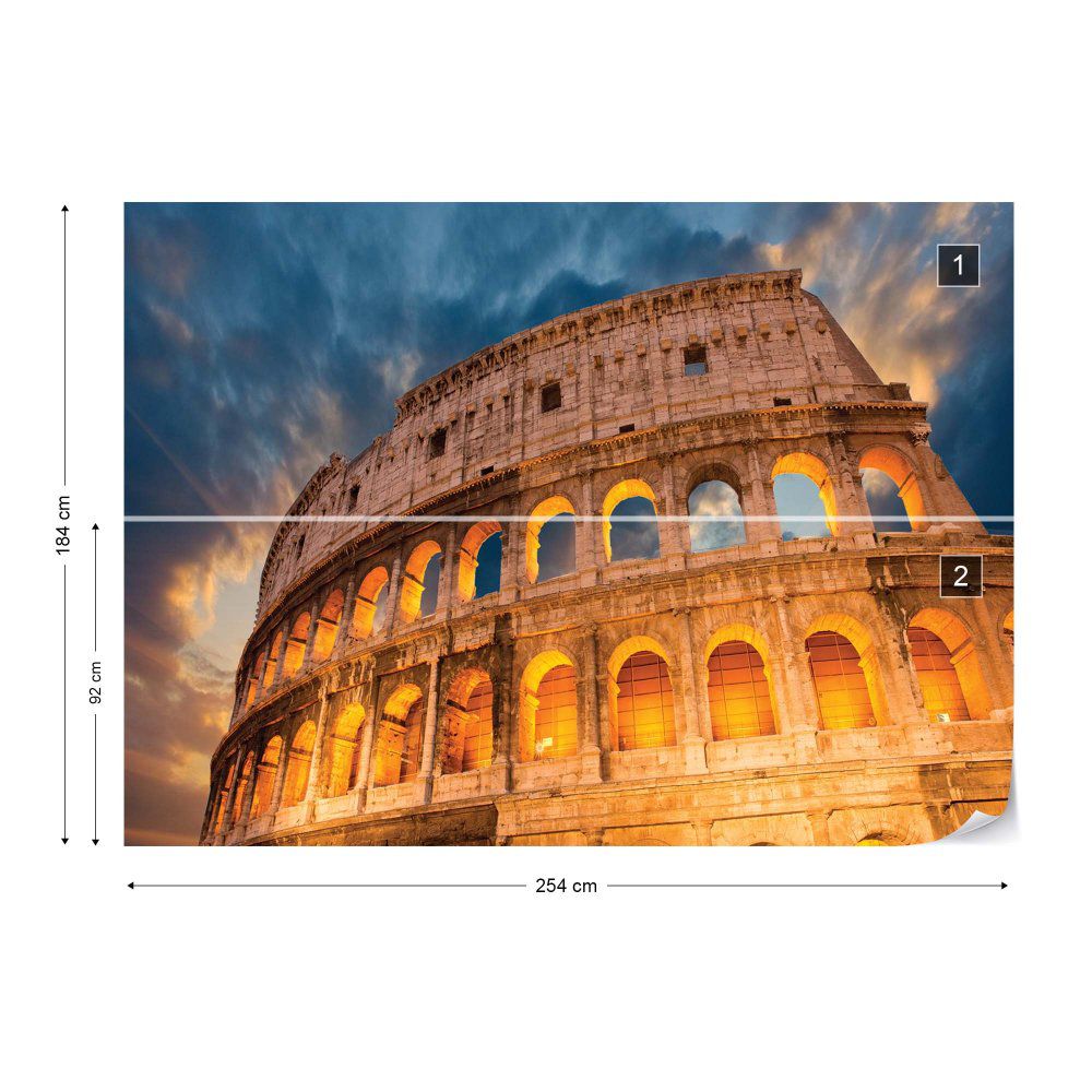 Fototapeta GLIX - Colosseum Rome Sunset + lepidlo ZDARMA Papírová tapeta  - 254x184 cm - GLIX DECO s.r.o.