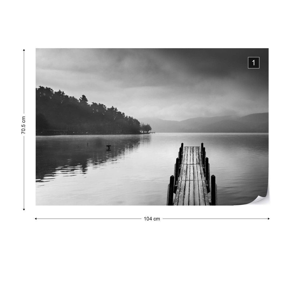 Fototapeta GLIX - Lake View With Pier + lepidlo ZDARMA Vliesová tapeta  - 104x70 cm - GLIX DECO s.r.o.