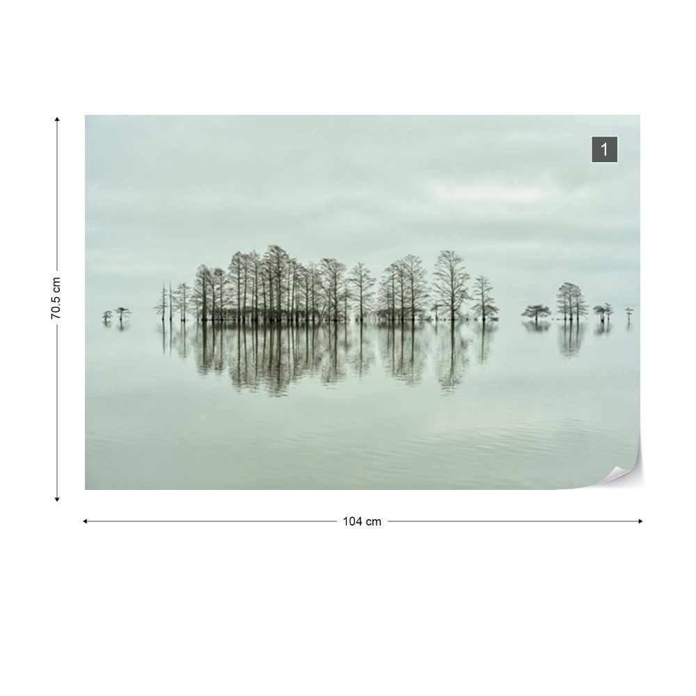 Fototapeta GLIX - Lake-Shore Lineup Beauty + lepidlo ZDARMA Vliesová tapeta  - 104x70 cm - GLIX DECO s.r.o.