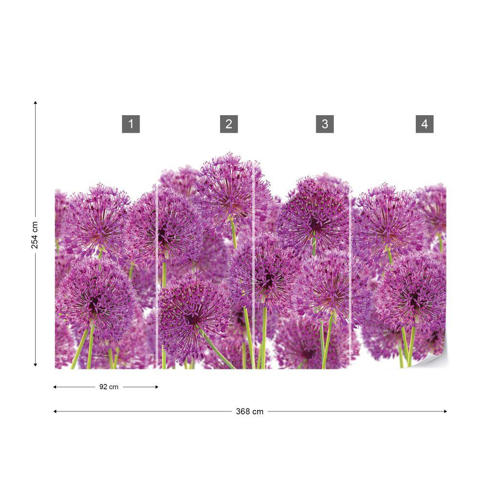 Fototapeta GLIX - Purple Flowers 2 + lepidlo ZDARMA Papírová tapeta  - 368x254 cm - GLIX DECO s.r.o.