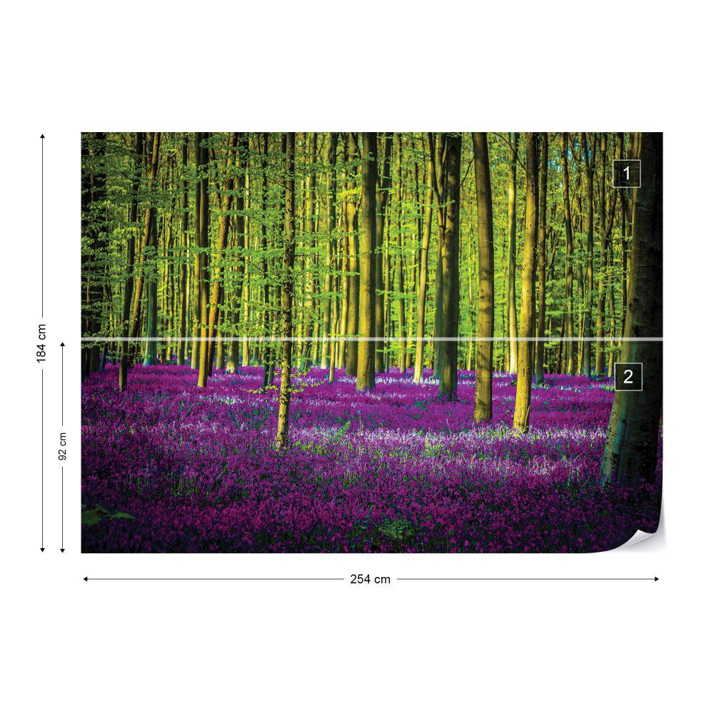 Fototapeta GLIX - Purple Forest Trees + lepidlo ZDARMA Papírová tapeta  - 254x184 cm - GLIX DECO s.r.o.
