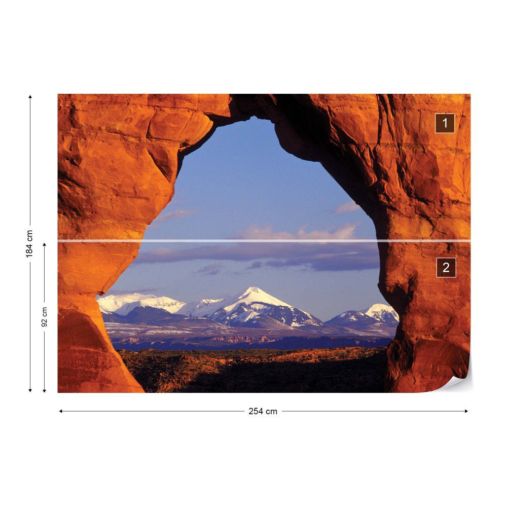 Fototapeta GLIX - Rock View Mountains Nature + lepidlo ZDARMA Papírová tapeta  - 254x184 cm - GLIX DECO s.r.o.
