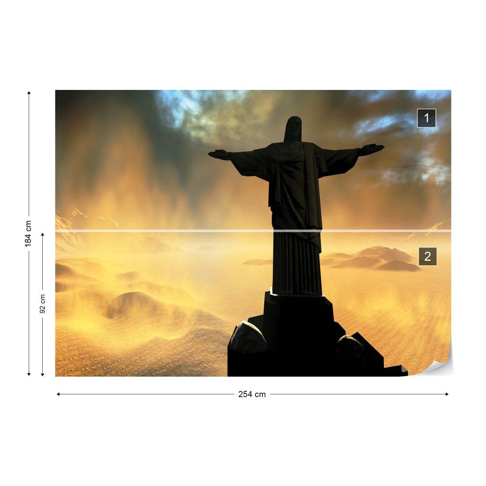 Fototapeta GLIX - Rio De Janiero Christ The Redeemer + lepidlo ZDARMA Papírová tapeta  - 254x184 cm - GLIX DECO s.r.o.