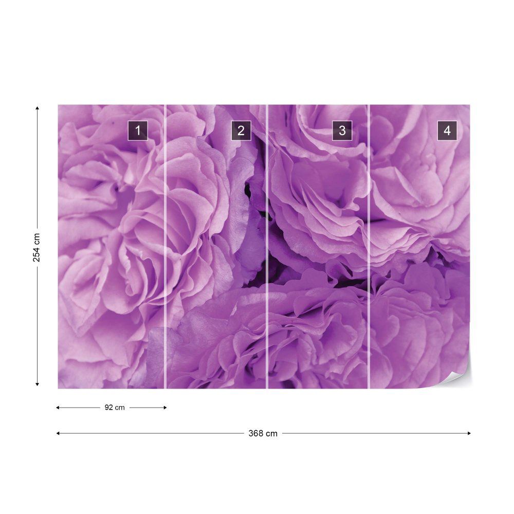 Fototapeta GLIX - Soft Purple Flowers + lepidlo ZDARMA Papírová tapeta  - 368x254 cm - GLIX DECO s.r.o.
