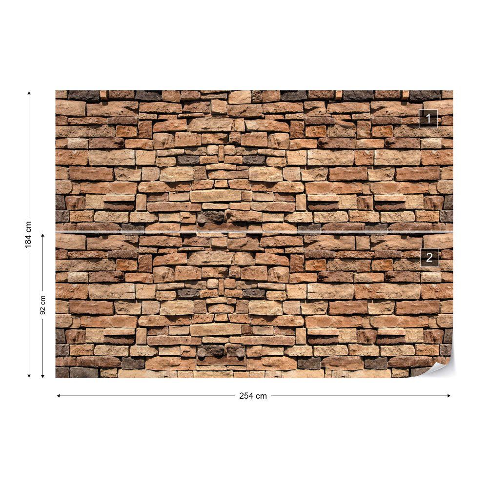 Fototapeta GLIX - Stone Wall + lepidlo ZDARMA Papírová tapeta  - 254x184 cm - GLIX DECO s.r.o.