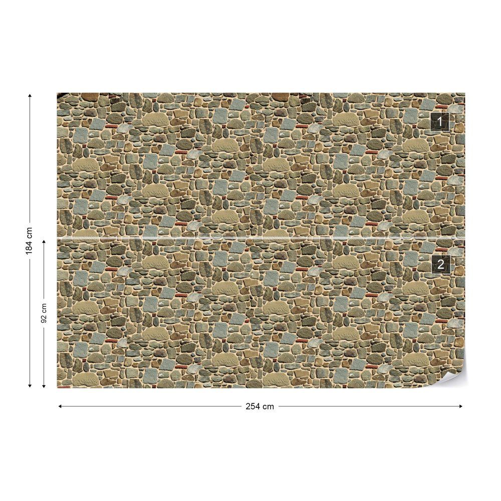 Fototapeta GLIX - Stone Wall Texture 5 + lepidlo ZDARMA Papírová tapeta  - 254x184 cm - GLIX DECO s.r.o.