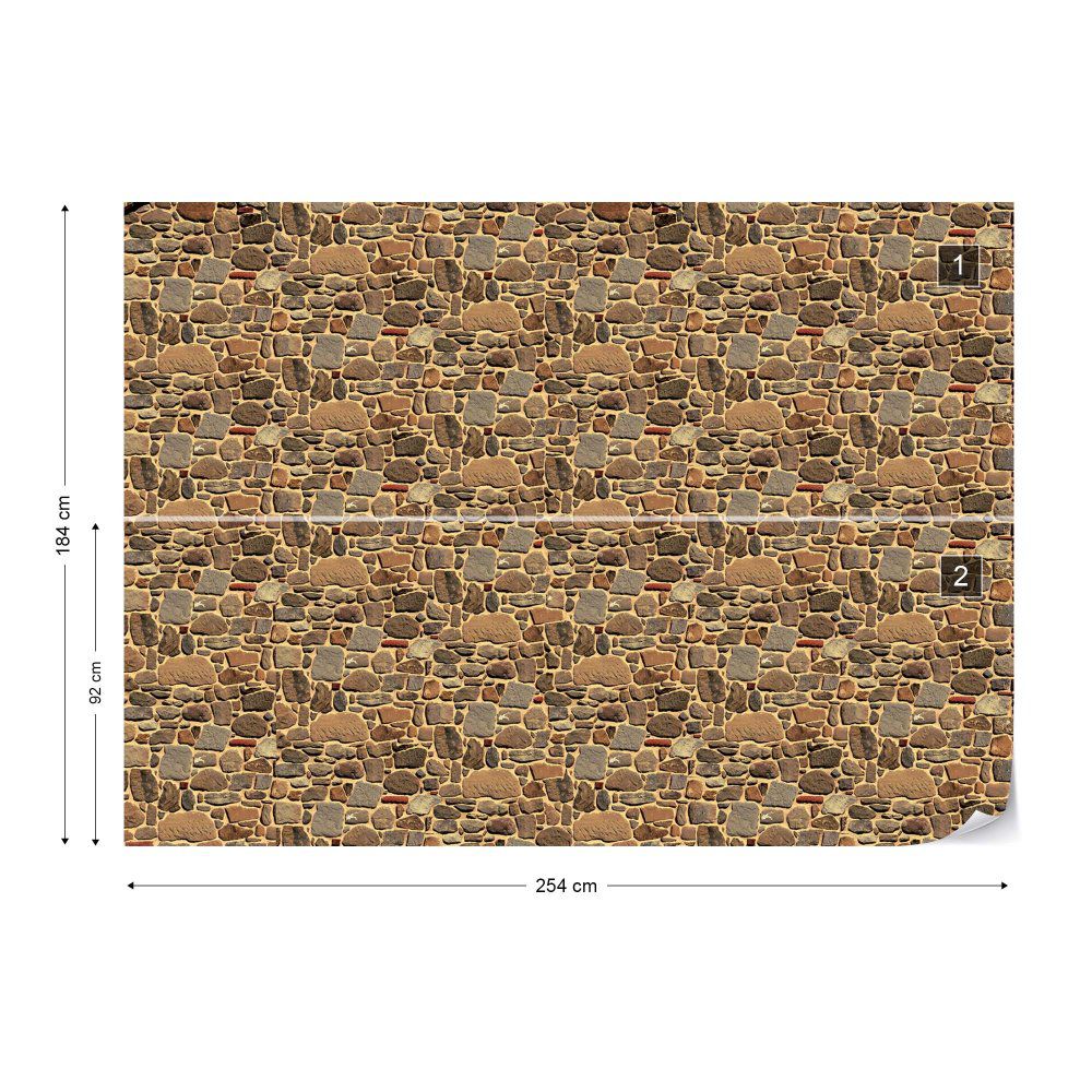 Fototapeta GLIX - Stone Wall Texture 7 + lepidlo ZDARMA Papírová tapeta  - 254x184 cm - GLIX DECO s.r.o.