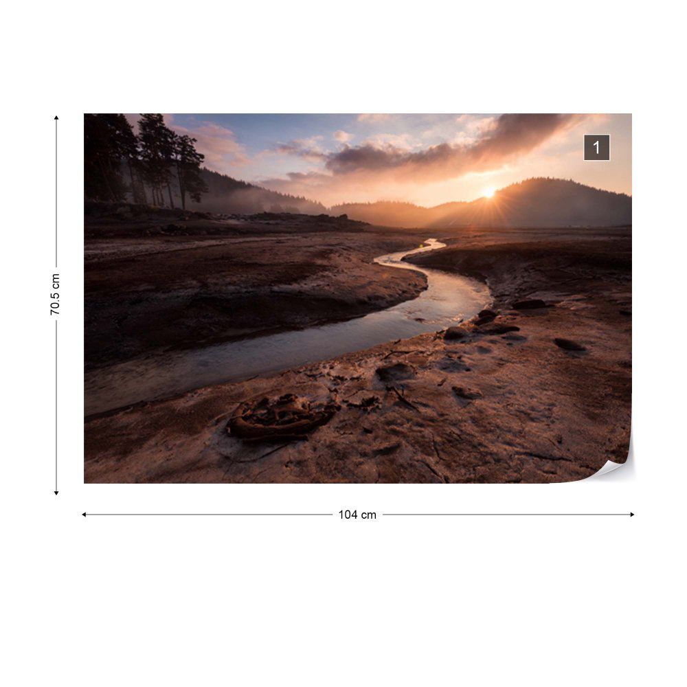 Fototapeta GLIX - Sunrise River + lepidlo ZDARMA Vliesová tapeta  - 104x70 cm - GLIX DECO s.r.o.